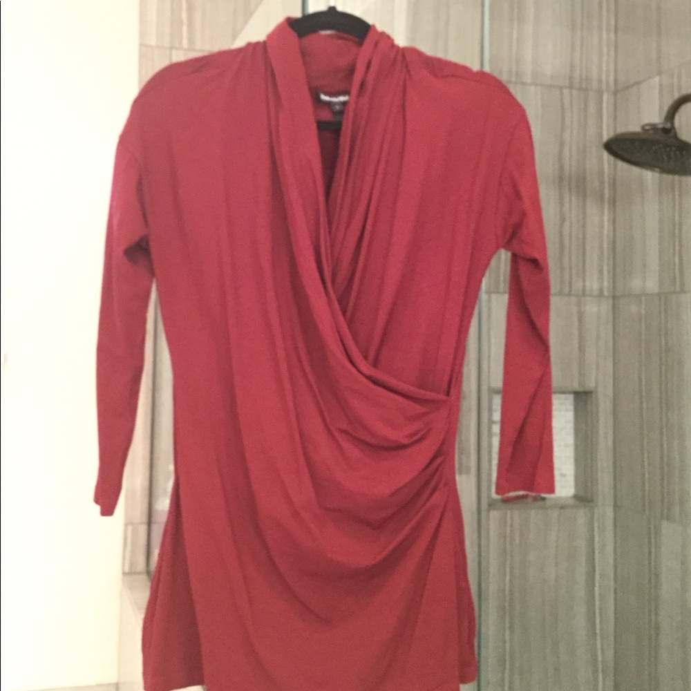 Maternity and nursing friendly cowl neck shirt
